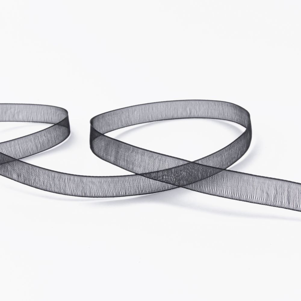 Лента капроновая (органза) 10.0 мм / 22.8±1 метра, 112 черный, Blitz OR-10