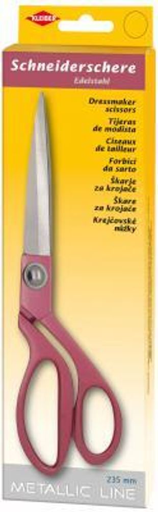 Ножницы портновские Kleiber Metallic Line, длина 23.5см, нержавеющая сталь, цв.розовый (фуксия) 923-12
