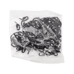 Крючки шторные для карниза 26.5 мм, улитка усиленные, пластик, черный, 100 шт/упак