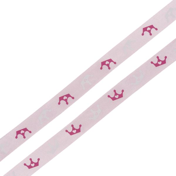 Лента атласная с рисунком 15.0 мм / 3 метра, Короны, Globus