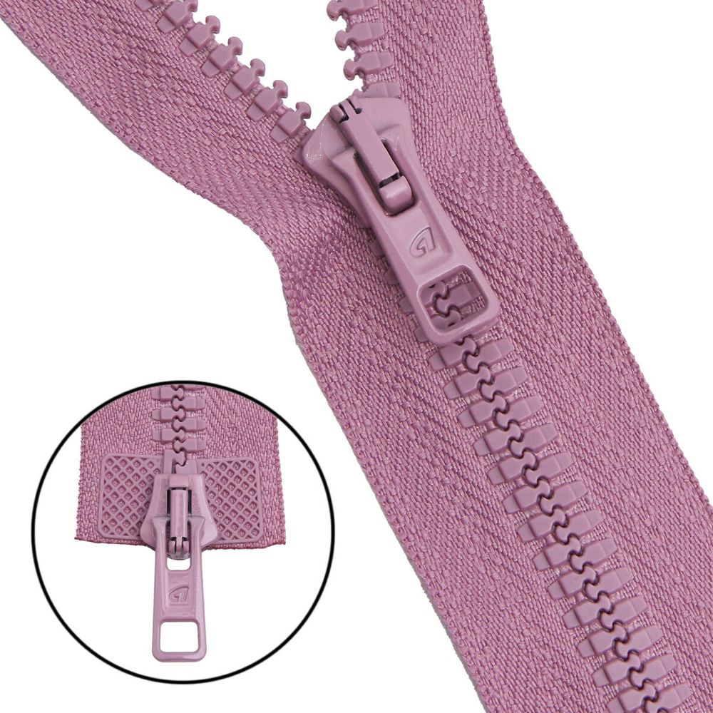 Молния трактор Arta Т6 (6 мм) 2 зам., разъем., 100 см, цв. 100 пыльная роза, уп.5 шт