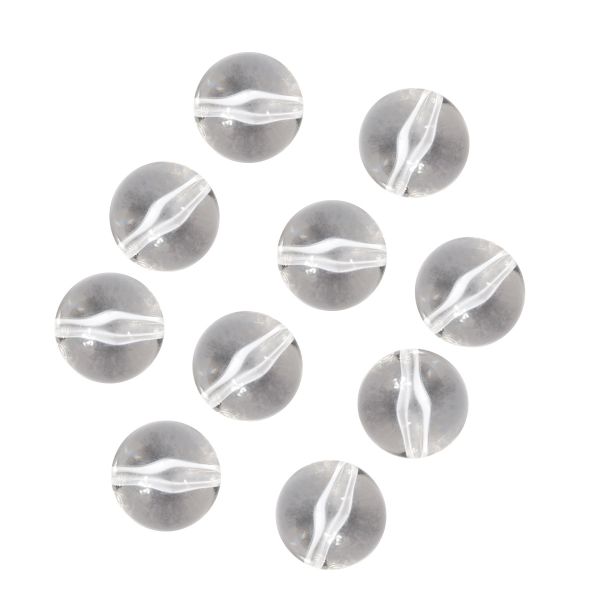 Бусины пластик ⌀18 мм, 10 шт, №01 прозрачный, Zlatka PWB-04