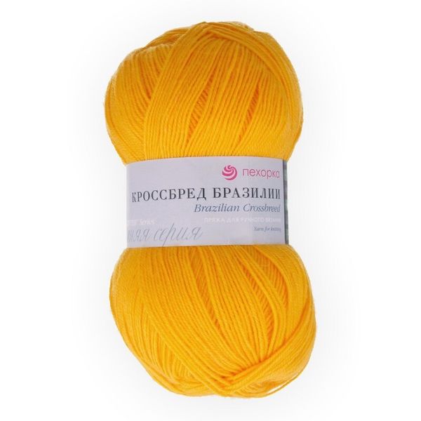 Пряжа Пехорка Кроссбред Бразилии / уп.5 мот. по 100 г, 500 м, цв.340 листопад