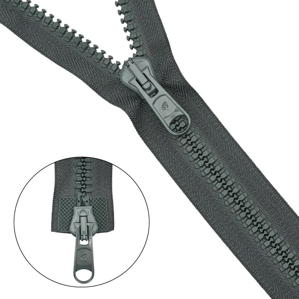 Молния трактор Arta Т8 (8 мм) 2 зам., разъем., 65 см, цв. 123 графит, уп.5 шт