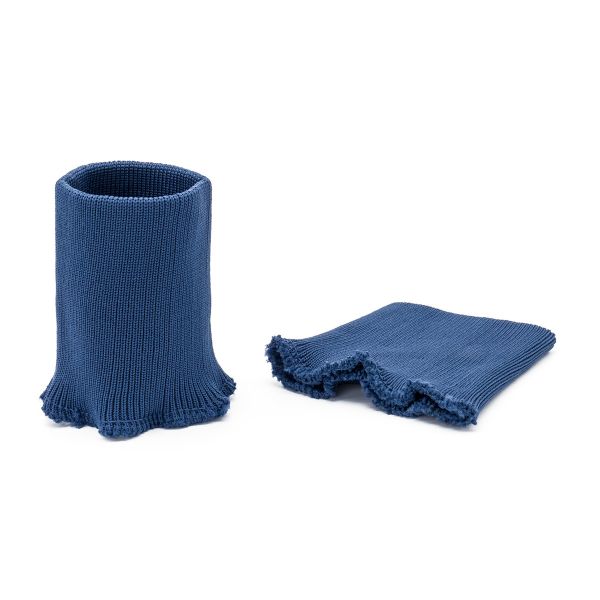Манжеты трикотажные 9.0х9.5 см, 1 пара, средней плотности 14 кл, 1х1, 8102 синий