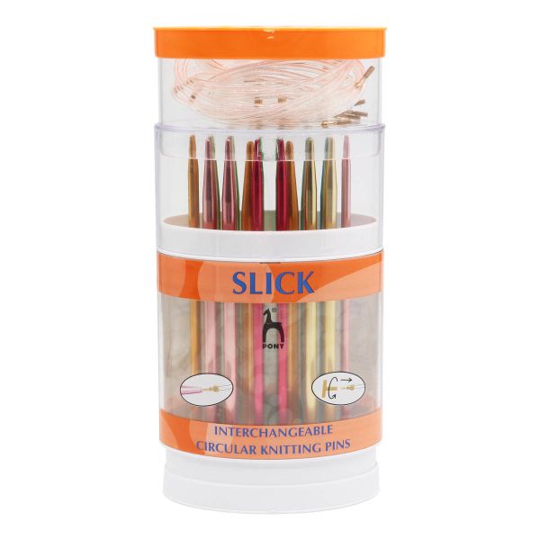 Набор съемных спиц Pony ⌀3,00-7,0 мм, с леской 60, 80, 120 см