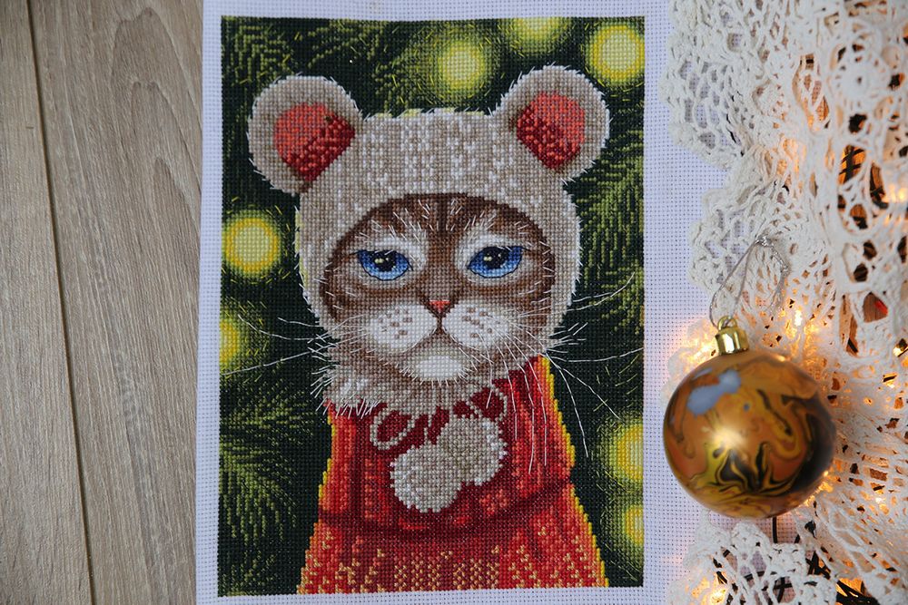 Набор для вышивания нитками Panna, Новогоднее настроение 16х21 см