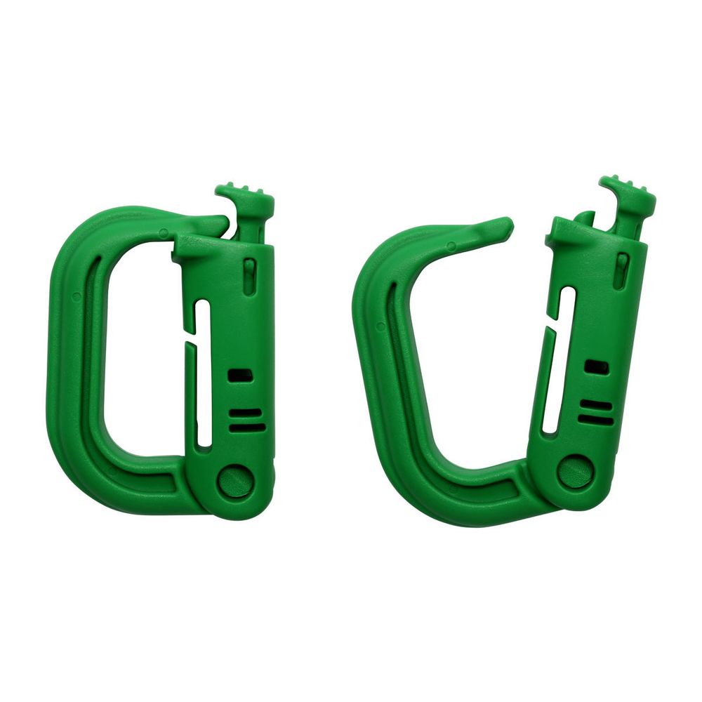 Карабин 35мм зеленый, 10 шт