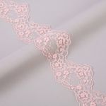 Кружево на сетке 67 мм / 10 м, пудровый, Gamma GKMB-6701M