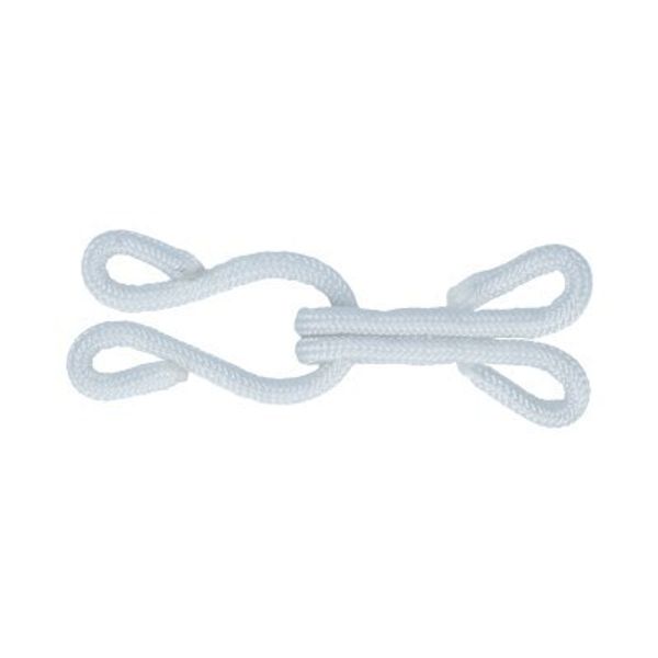 Крючок шубный обтяжной 36 мм, 3 шт, белый, Gamma TF-02