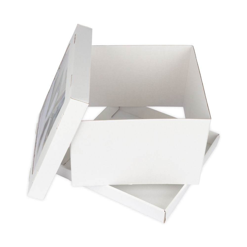 Кондитерская коробка для торта с 1 окном 28х28х20 см, S-Chief BFC-003