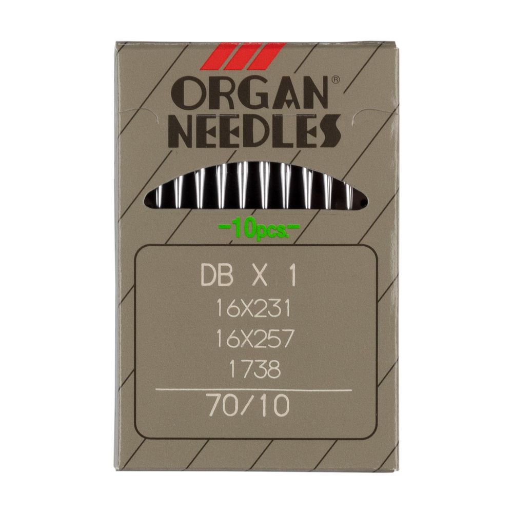 Иглы для промышленных швейных машин Organ DB*1738 / DB*1, 10 шт, 070