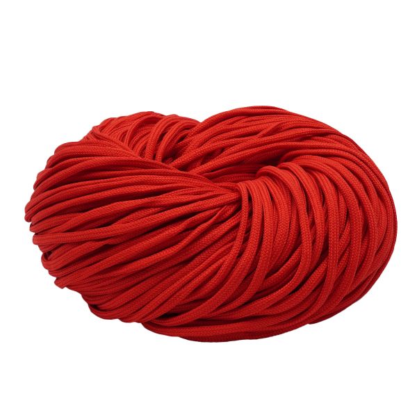 Шнур обувной плетеный ⌀6.0 мм / 100 метров, (диаметр ±1 мм), 010 красный