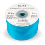 Лента капроновая (органза) 50.0 мм / 22.8±1 метра, 115 лазурный, Blitz OR-50