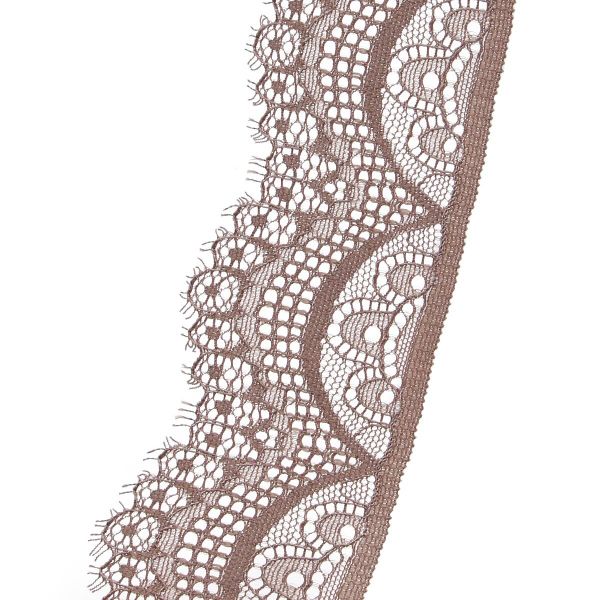 Кружево эластичное (стрейч) 60 мм / 3 метра, C072 шиншилла