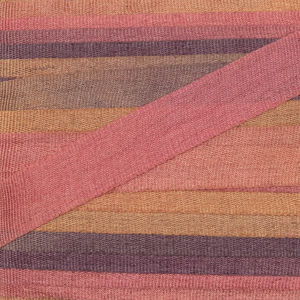 Лента (тесьма) шелковая 7.0 мм / 45.5±0.5 метров, M240 оранжевый/бордовый, Gamma SRM-7