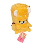 Плед мягкий 95х80 см, 100% полиэстер, №07 оранжевый/собака, Lol&Pop LLP-316