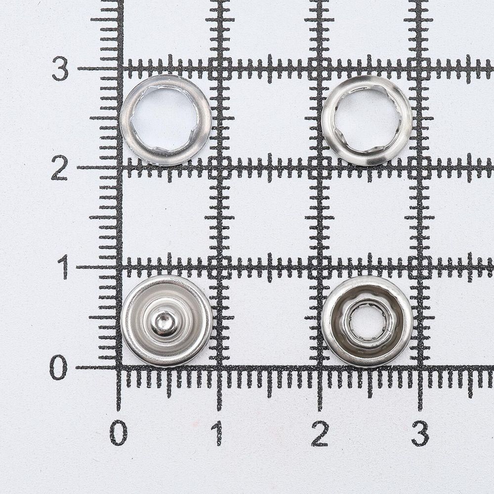 Кнопка рубашечная (джерси) открытая ⌀9.5 мм, ≈1440 шт, МЕТАЛЛ, эмаль, 101 белый глянцевый, NEW STAR