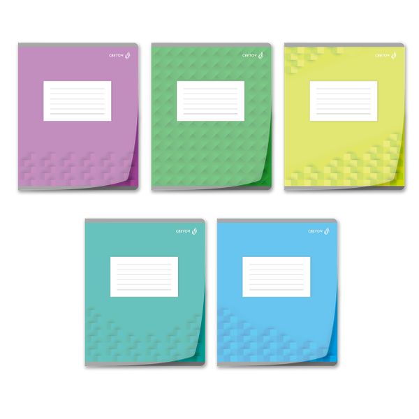 Тетрадь ученическая школьная с пластиковой обложкой 180 мкр, цвет.запечат.титул лист A5+ 18 л. на скобе 65 г/м², белизна 100 %, 20 шт, клетка, 01110 Школьная тема, Светоч Т67