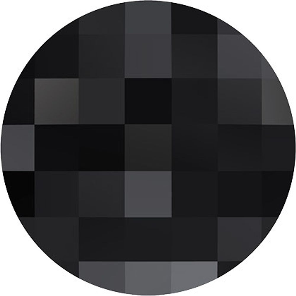 Стразы клеевые стекло 6 мм, 36 шт, черный (Jet), Preciosa 438-11-302 i