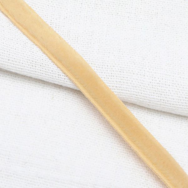 Лента бархатная (тесьма) 10.0 мм / 10±0.5 метров, рис. 8508, цв.24 св.золото