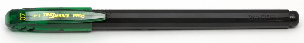 Ручка гелевая Energel черный корпус 0.7 мм, 12 шт, BL417-DX зеленый стержень, Pentel