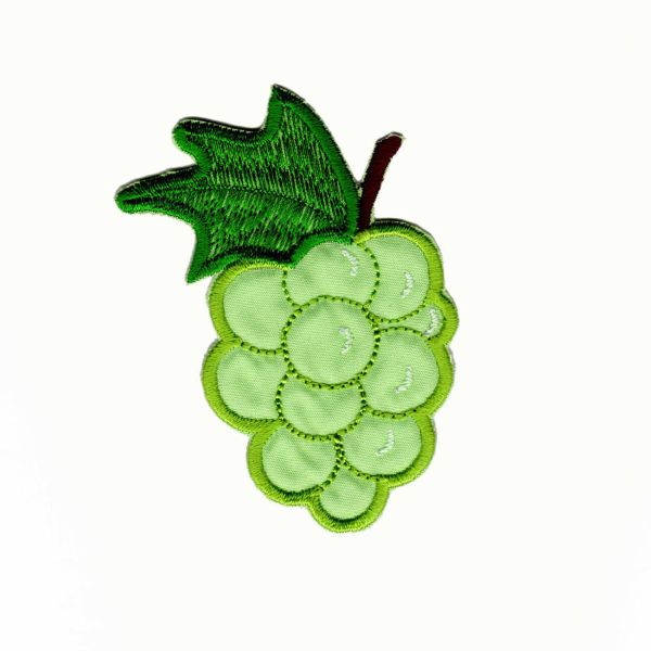 Термоаппликация Виноград, 55х73мм (10 шт) (зеленый), 7021