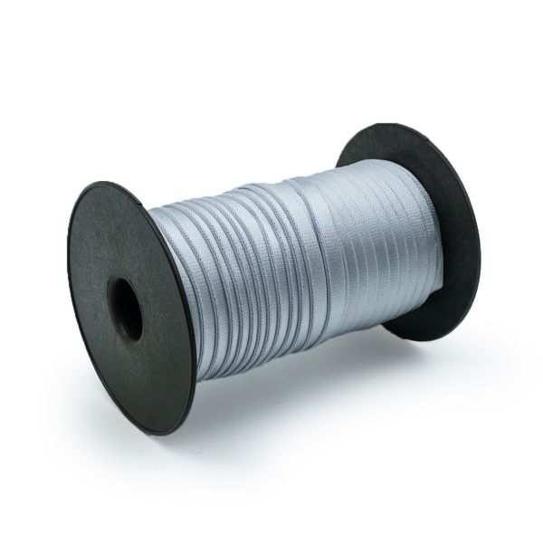 Резинка бельевая (бретелечная) блестящая 10.0 мм / 50 метров, св.серый, ML177.010