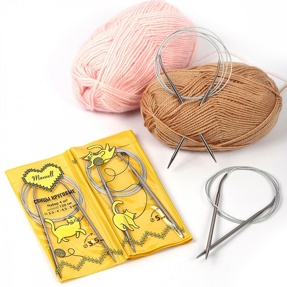 Набор круговых спиц Maxwell Gold 4 шт длина 120см 3.5-4-4.5-5мм