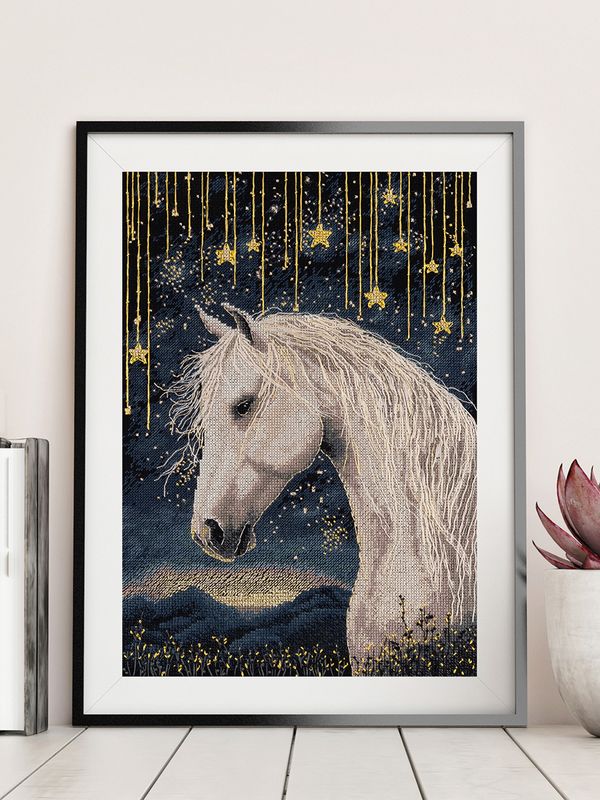 Набор для вышивания нитками Panna J-7537, Под звездным небом, 21х30 см