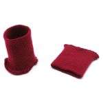 Манжеты трикотажные 6.0х7.0 см, 1 пара, тонкие малые 14 кл, 1х1, 774 георгин, тёмно-красный, бордовый