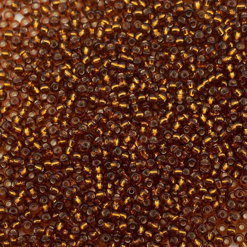 Бисер Preciosa прозрачный с серебр.центром 10/0 (17090), круг.отв., 500г