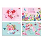 Альбом для рисования 100 г/м², A4 29х20.5 см, склейка с одной стороны 40 л., 4 шт, 40АЛКЛ4_000254 Бабочки, Светоч