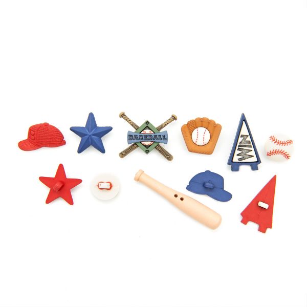 Украшения декоративные пуговицы Фигурки Бейсбол Dress It Up, 419