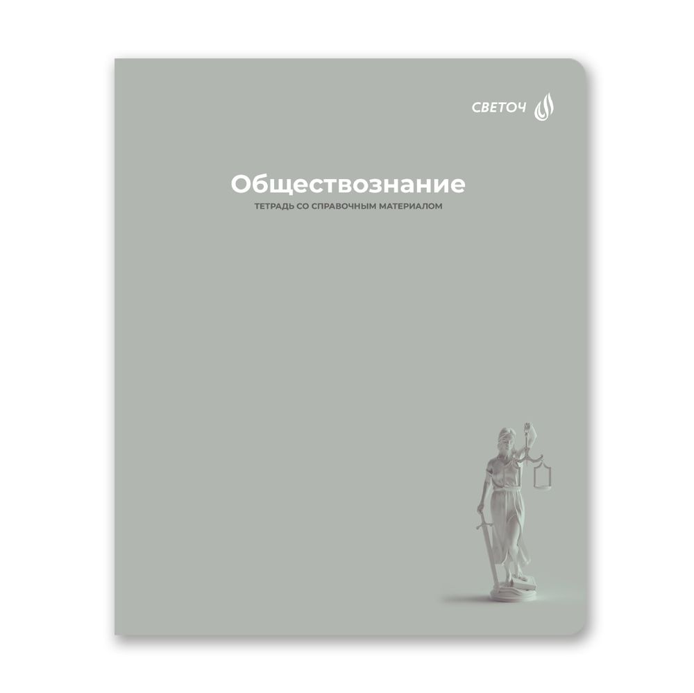 Тетрадь со справочным материалом Капсула знаний, A5 48 л. на скобе 60 г/м², белизна 90% 10 шт клетка, 01796 Капсула знаний Обществознание, Светоч Т276