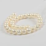 Бусины пластик (перламутр) ⌀6 мм, цв. 001 молочный, 50 гр. (483 шт), Magic4Hobby