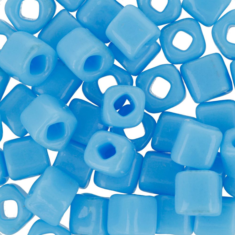 Бисер Toho Cube 1 (4 мм), 25 г (5х5 г), 0043 голубой