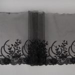 Кружево на сетке 190 мм / 10 м, черный, Gamma GKM-1904