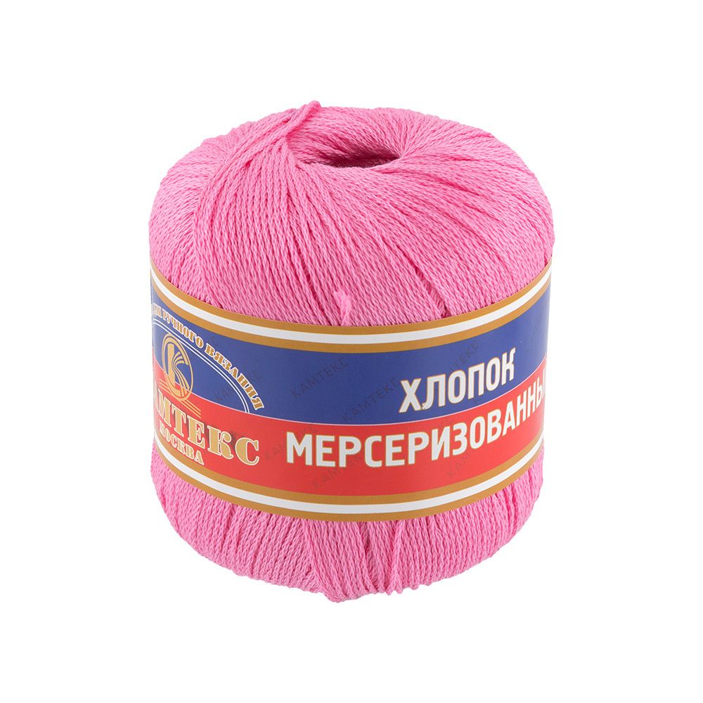 Пряжа Камтекс Хлопок мерсеризованный / уп.10 мот. по 50 г, 200 м, цв.054 роз.супер