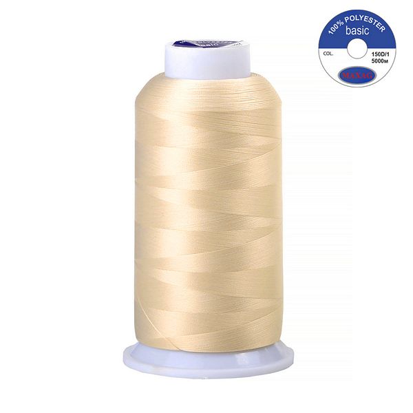 Нитки швейные текстурированные Max, 150D/1, 5000 м, 90г, 608 молочный