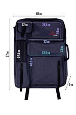 Сумка-рюкзак для художественных принадлежностей 67x48x5 см, т.синяя, Vista-Artista PBA-02