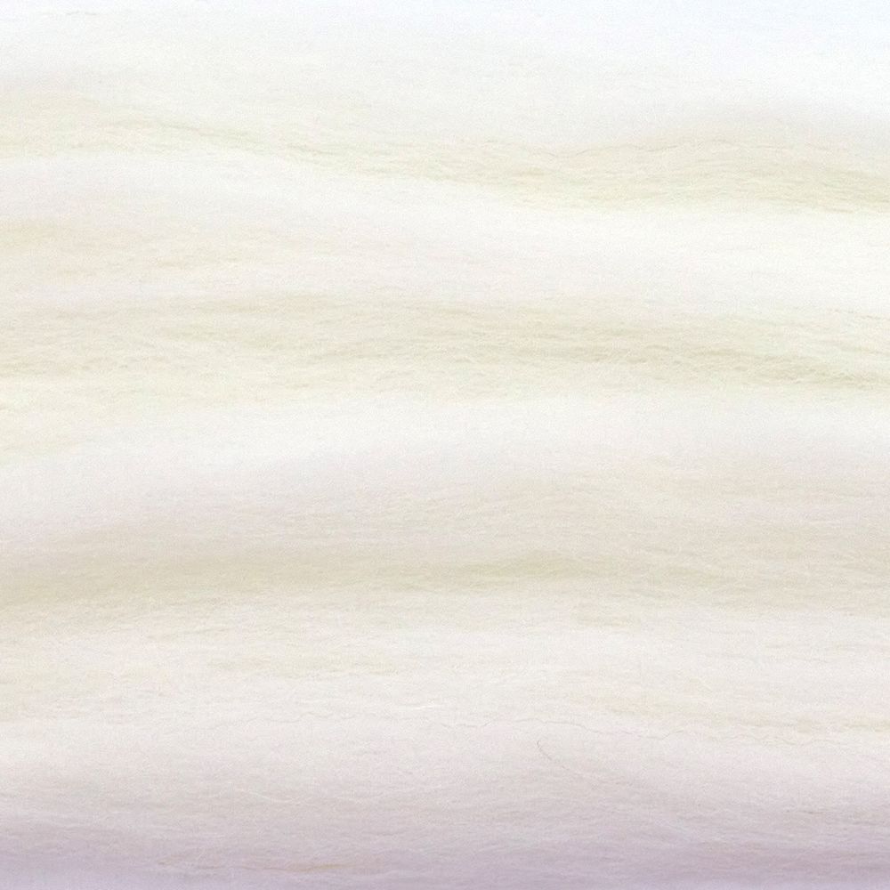 Шерсть для валяния полутонкая 100%, 100 г, цв.01 белый