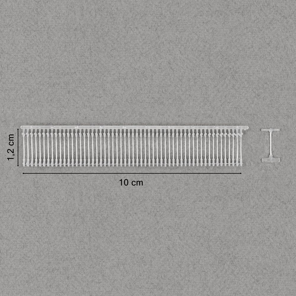 Держатели этикеток к этикет пистолету 12 мм, 5000 шт, прозрачный, Micron TPS-01