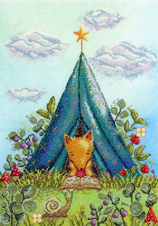 Набор для вышивания нитками МП Студия, Лисичкино лето 33х24 см