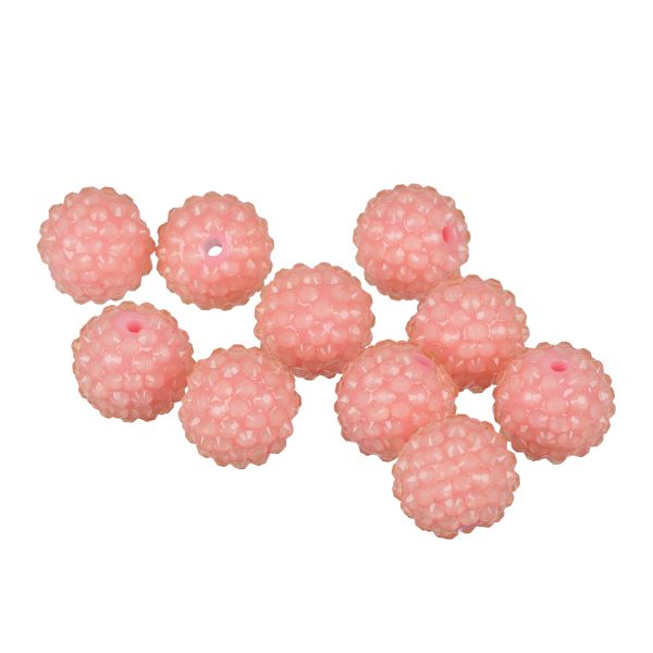 Бусины пластик ⌀18 мм, 10 шт, №11 розовый, Zlatka BWR-18