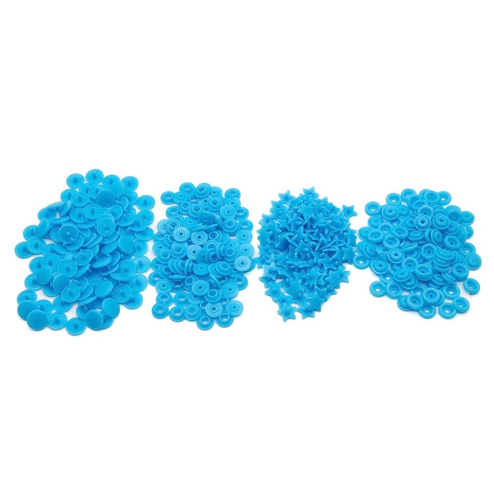 Кнопка рубашечная фигурная Звезда 12,5/10мм пластик (≈100 шт) New Star (189 аква)