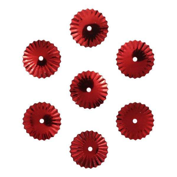 Пайетки фигурные рельефные 10 мм, Астра 10г, 3 красный, уп.10 шт