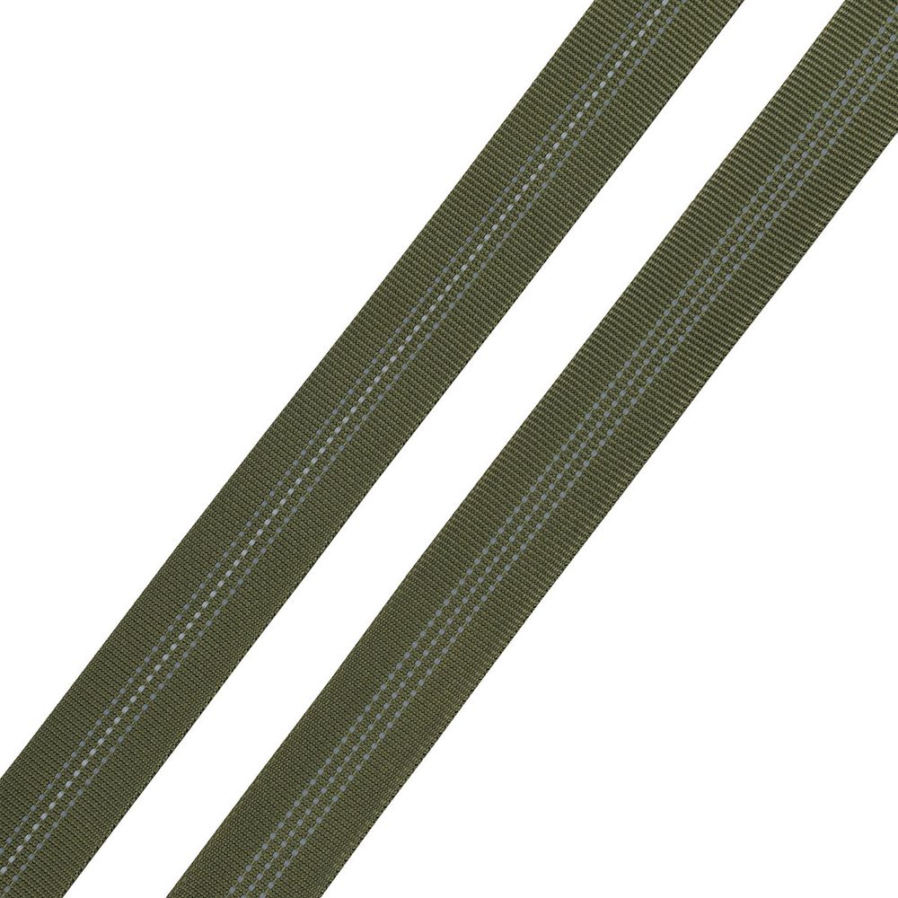 Стропа (ременная лента) 24 мм / 45.72 метра, [25.10 г/пог.м], со светоотражающими полосками, 19 хаки, 3Al355