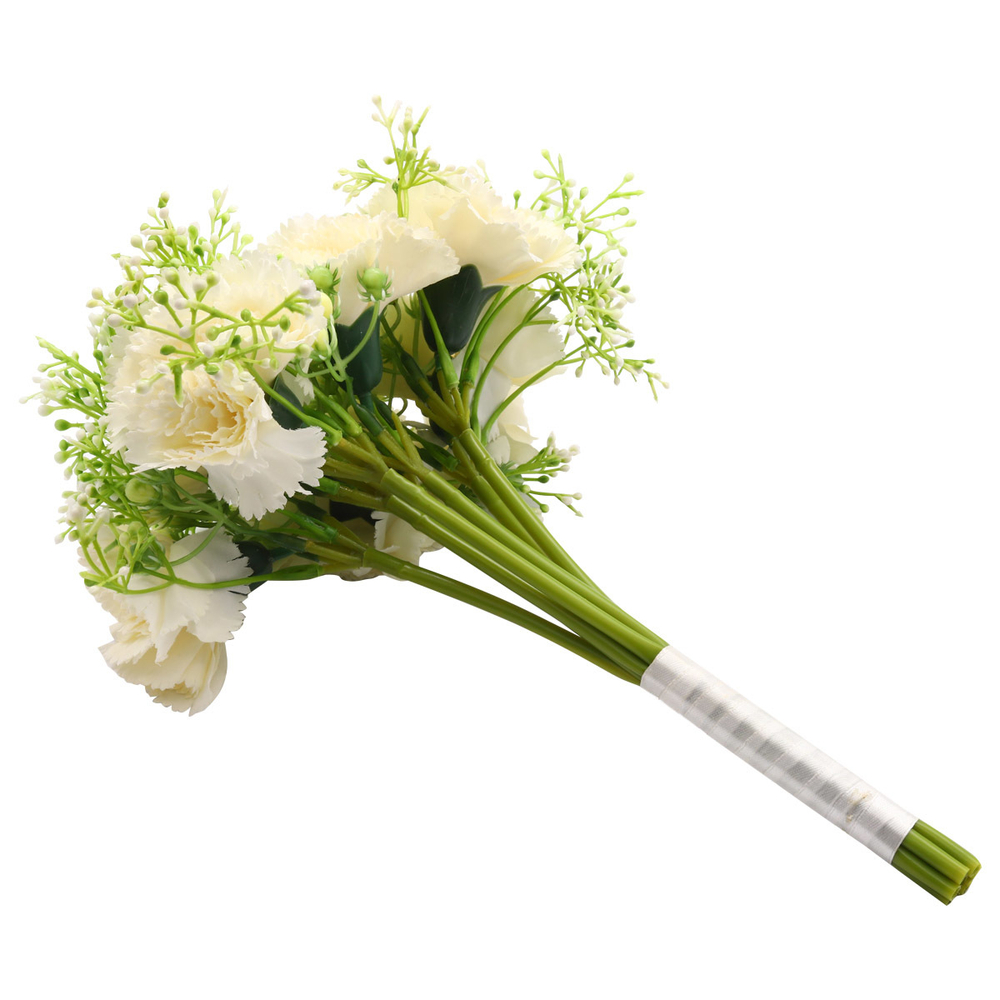 Цветы искусственные Гвоздика, 7шт, 29см, G Белый