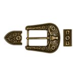 Пряжка ременная металл 65х60 мм, 1 шт, 24 бронза, Gamma GB 1621